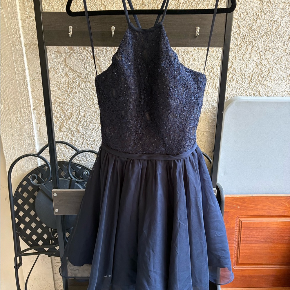 Elegant Navy Blue Kids Dress